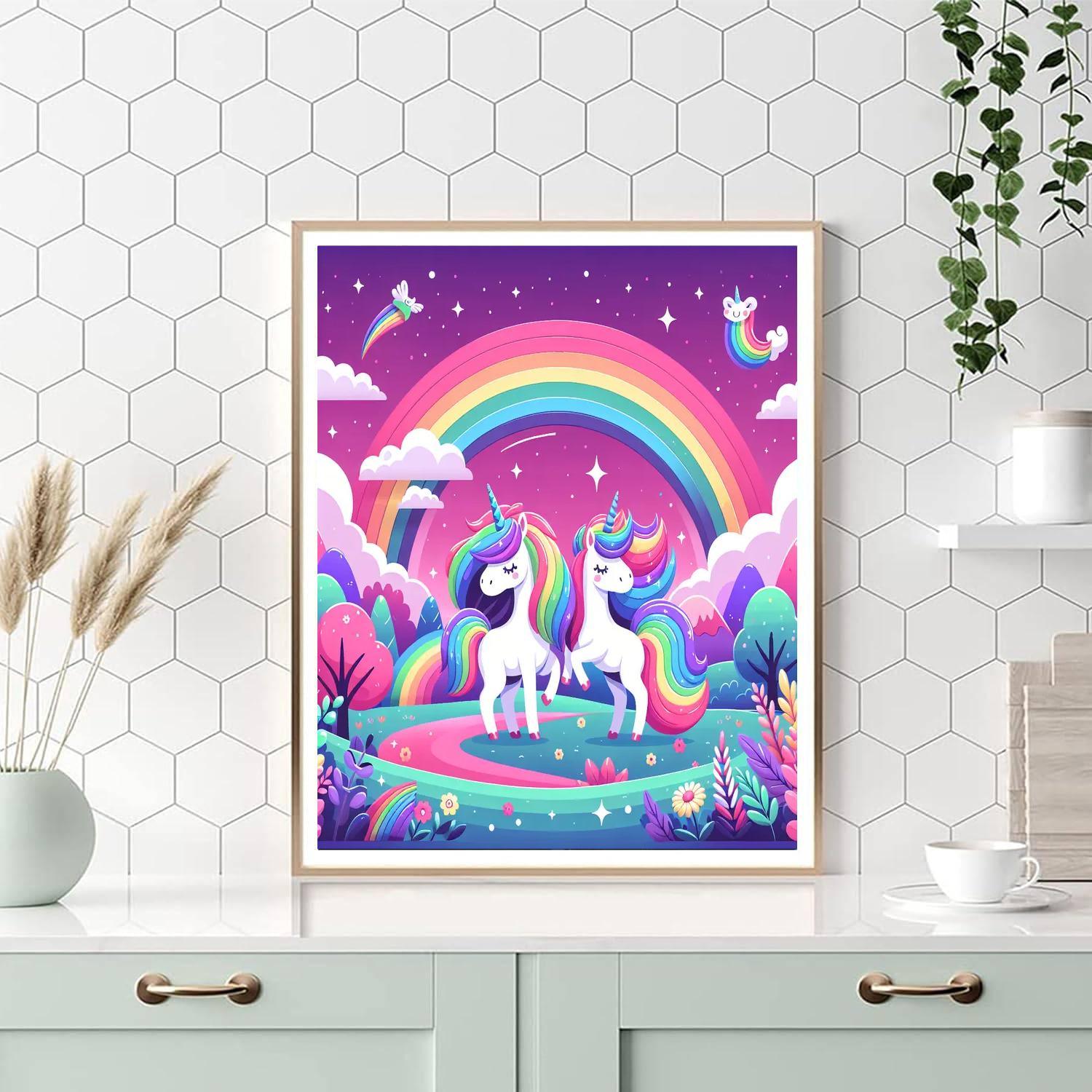Rainbow Unicorn Adventures Paint By Numbers Kits