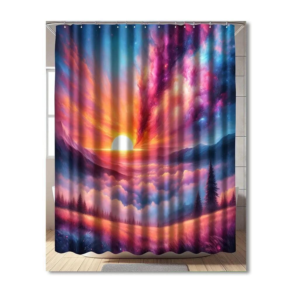Sunset Symphony Shower Curtain Paint By Number