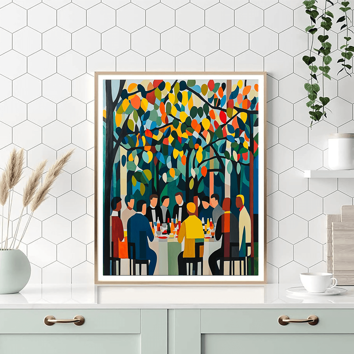 Fernand Léger Inspired Friends Gathering  Paint By Numbers Art