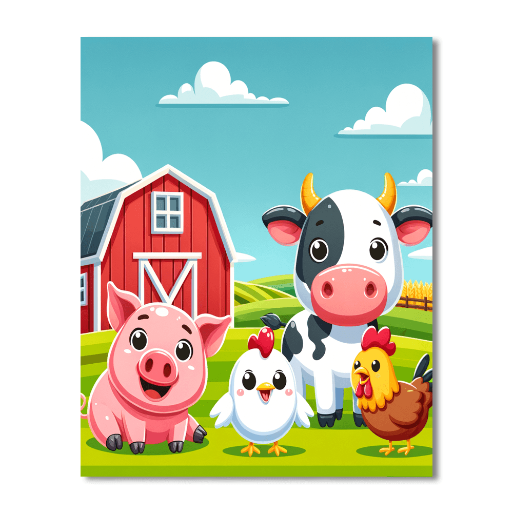 Fun Farm Friends Painting By Numbers Kit