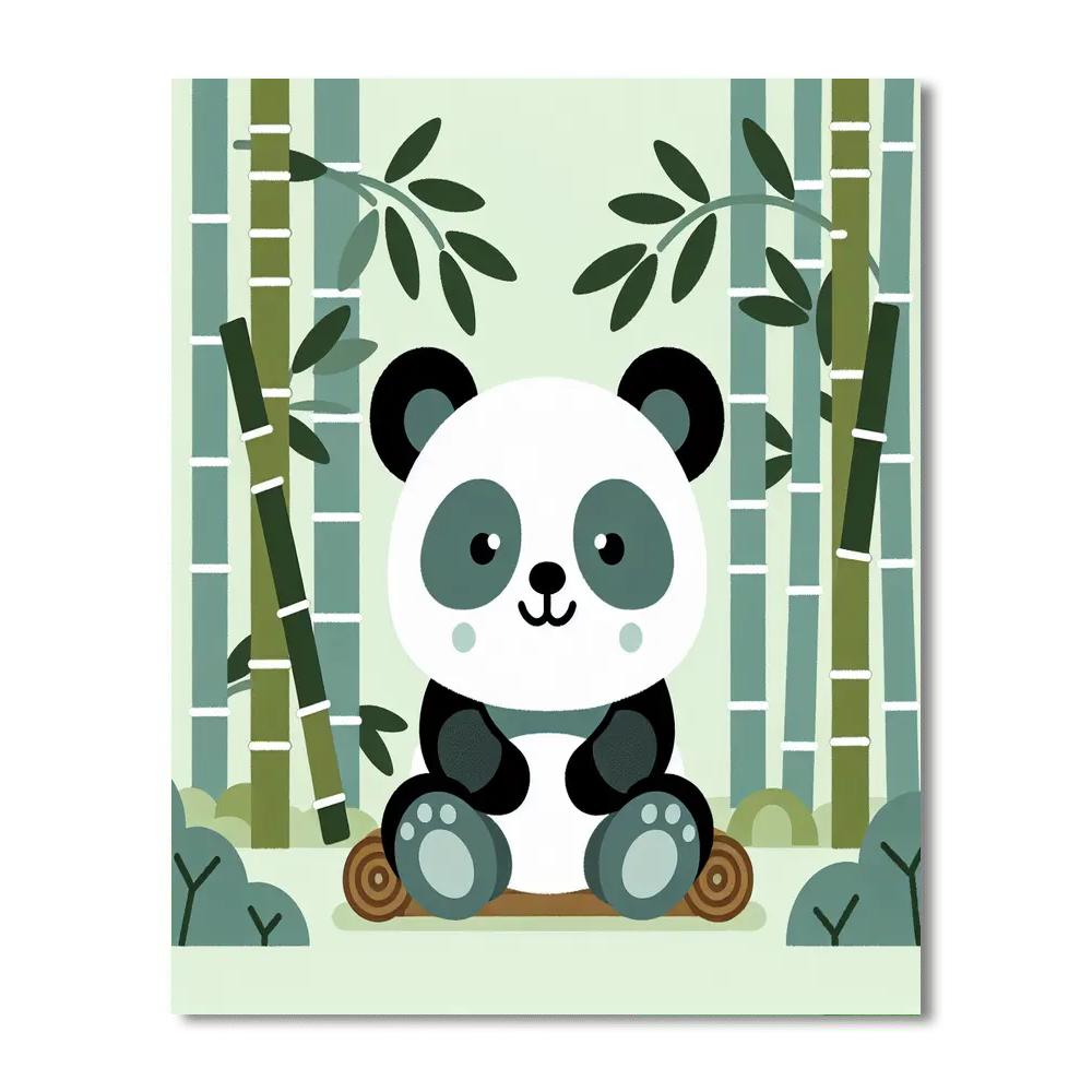 Friendly Panda Playtime Number Painting