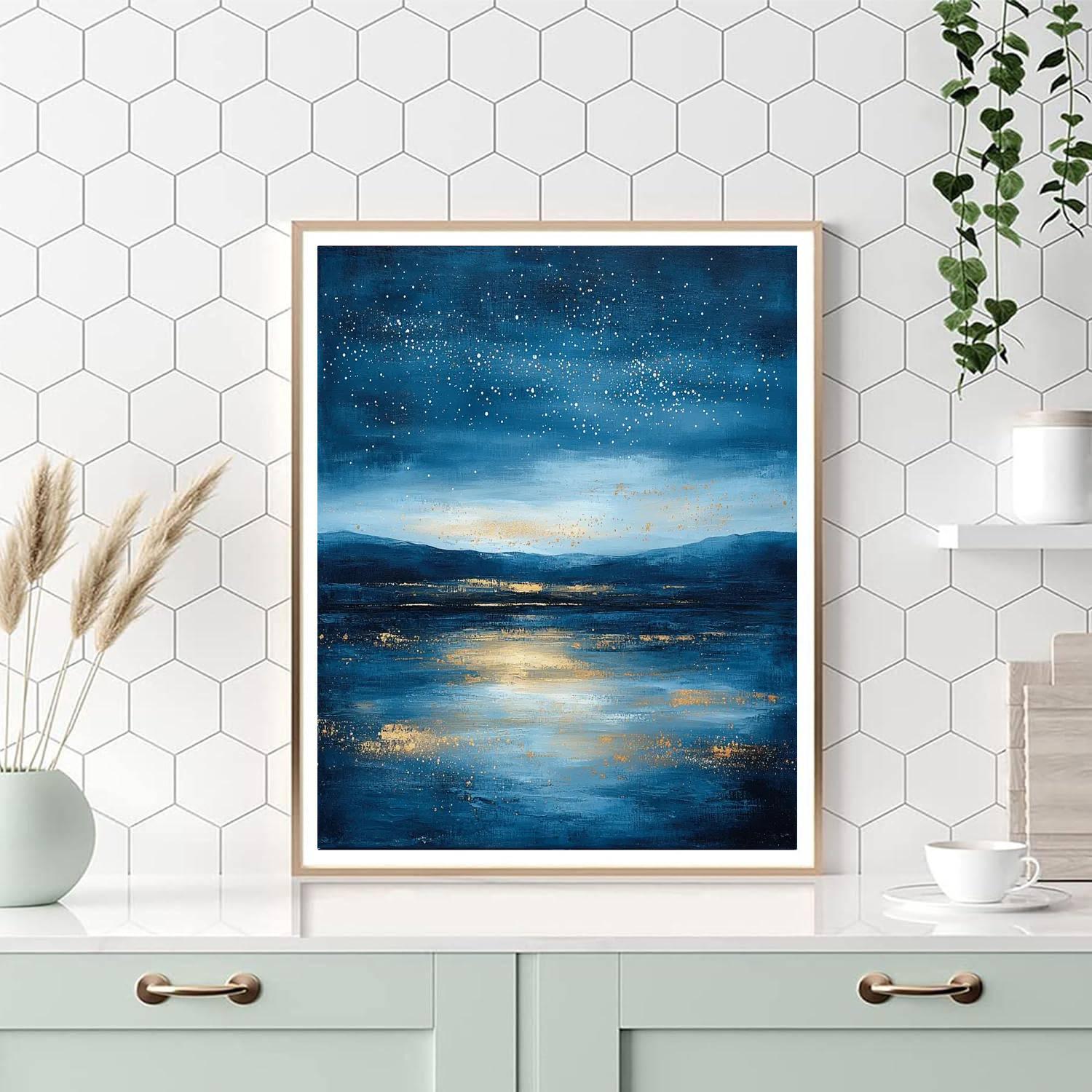 Georges Seurat Inspired Twinkling Skies  Paint By Numbers Art