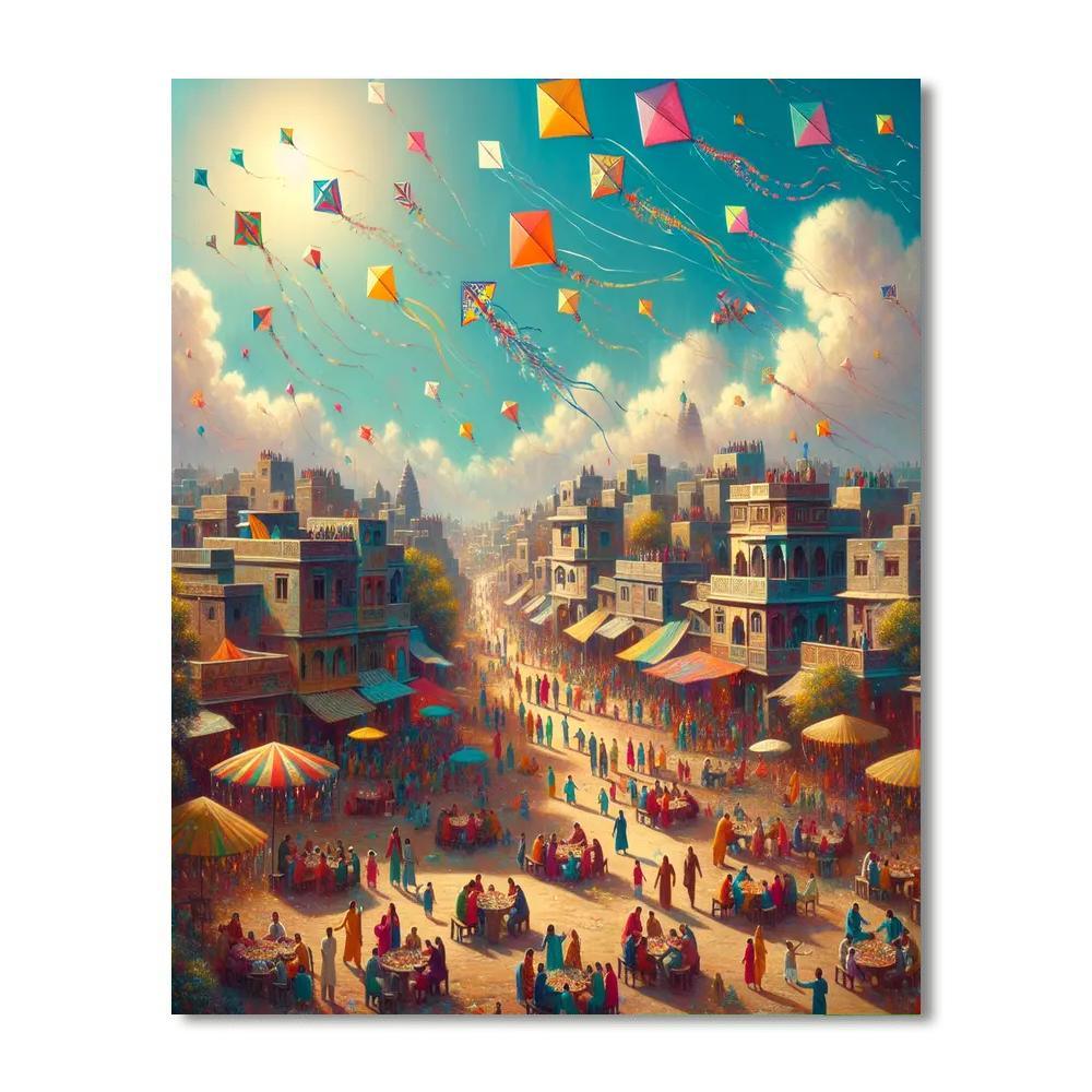 International Kite Festival - Ahmedabad DIY Paint By Numbers