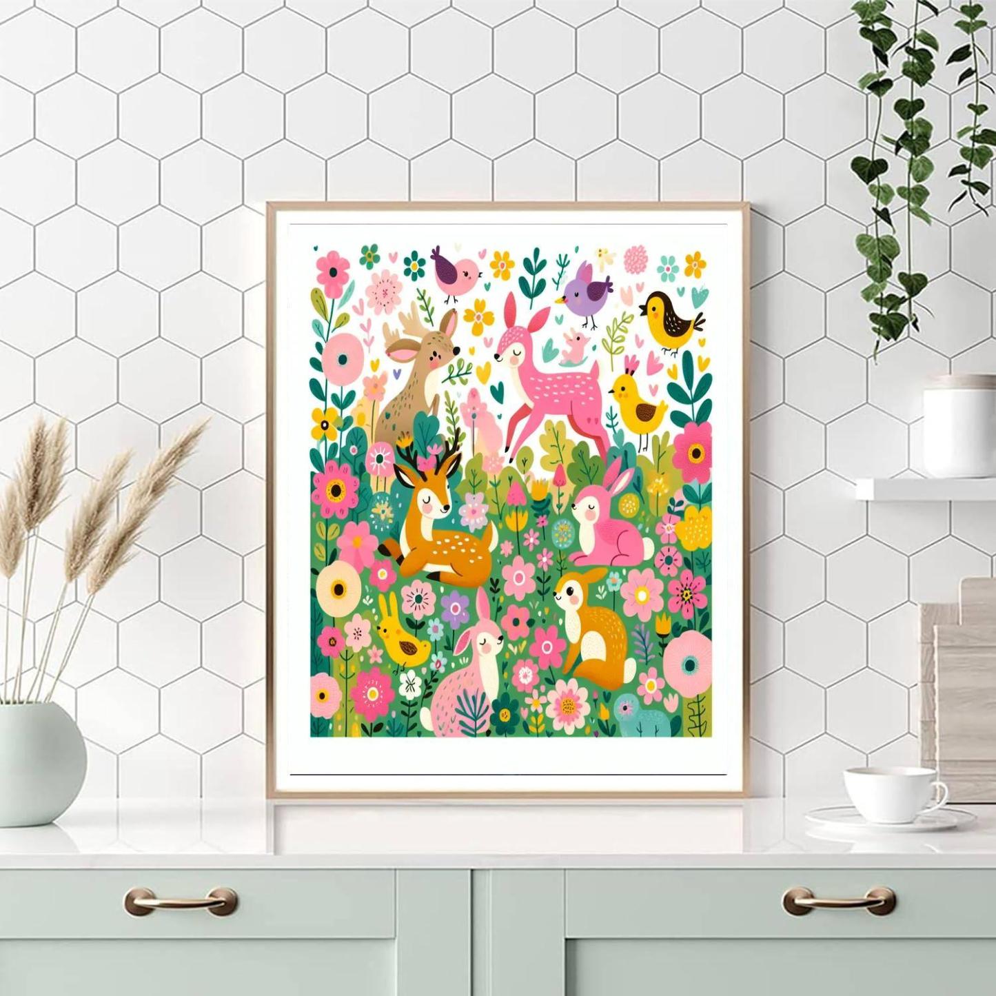 Charming Woodland Playtime Numbered Painting Kits