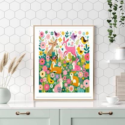 Charming Woodland Playtime Numbered Painting Kits