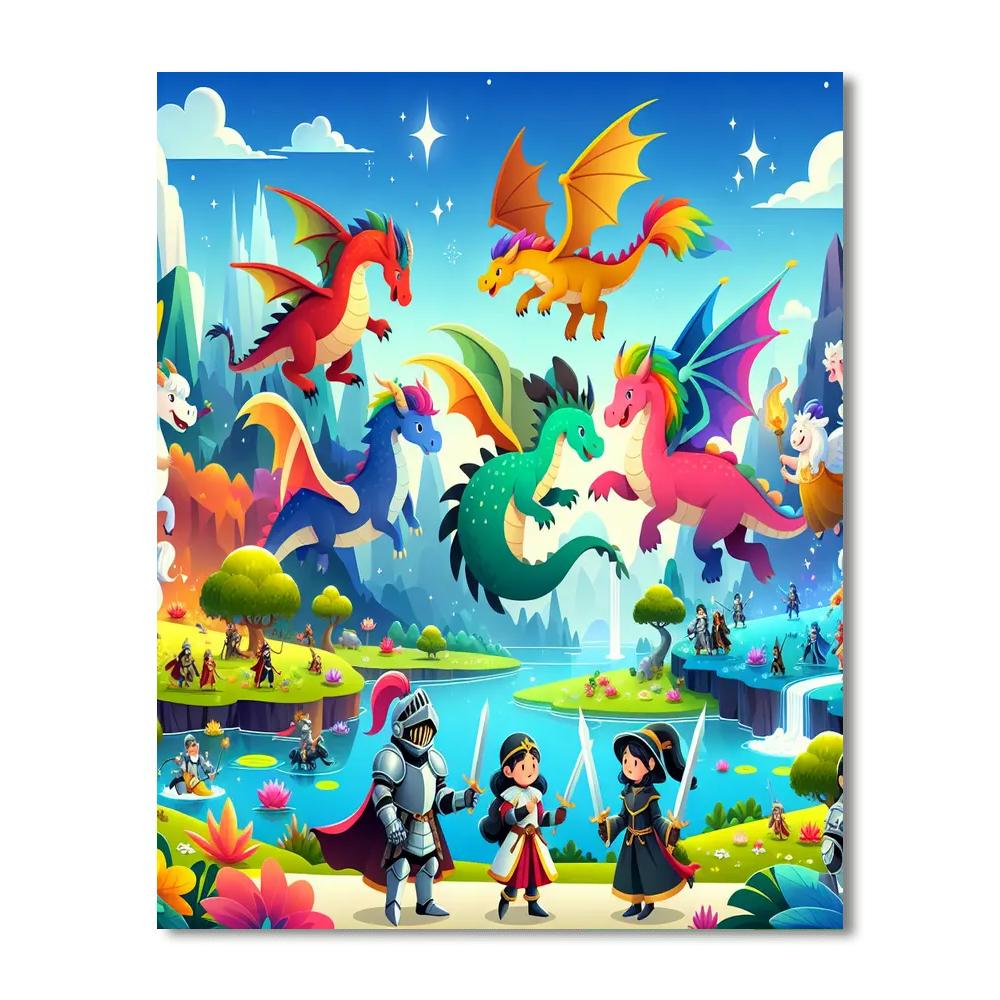 Funky Fantasy Number Painting