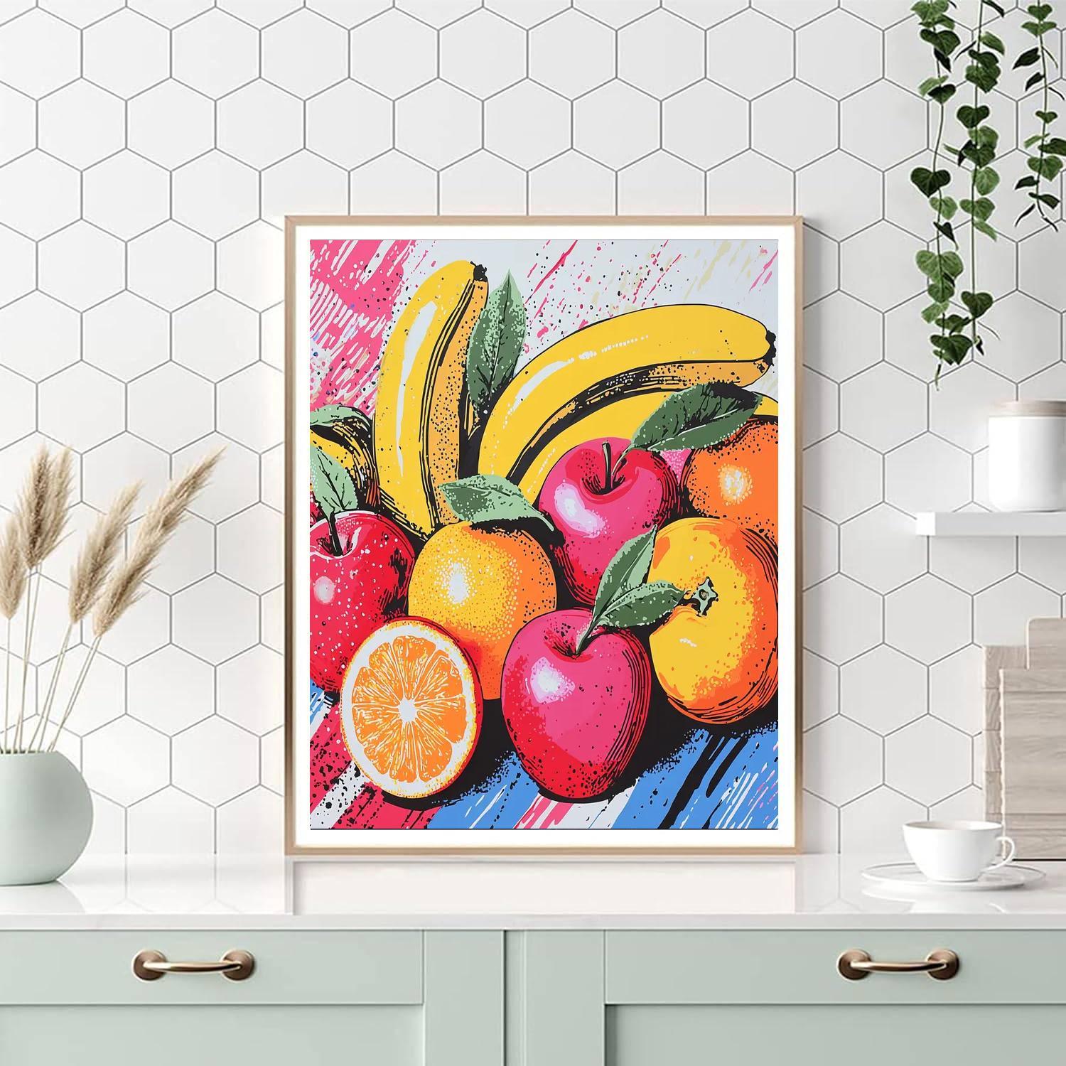 Andy Warhol Inspired Fruits Of The Future  DIY Paint By Numbers