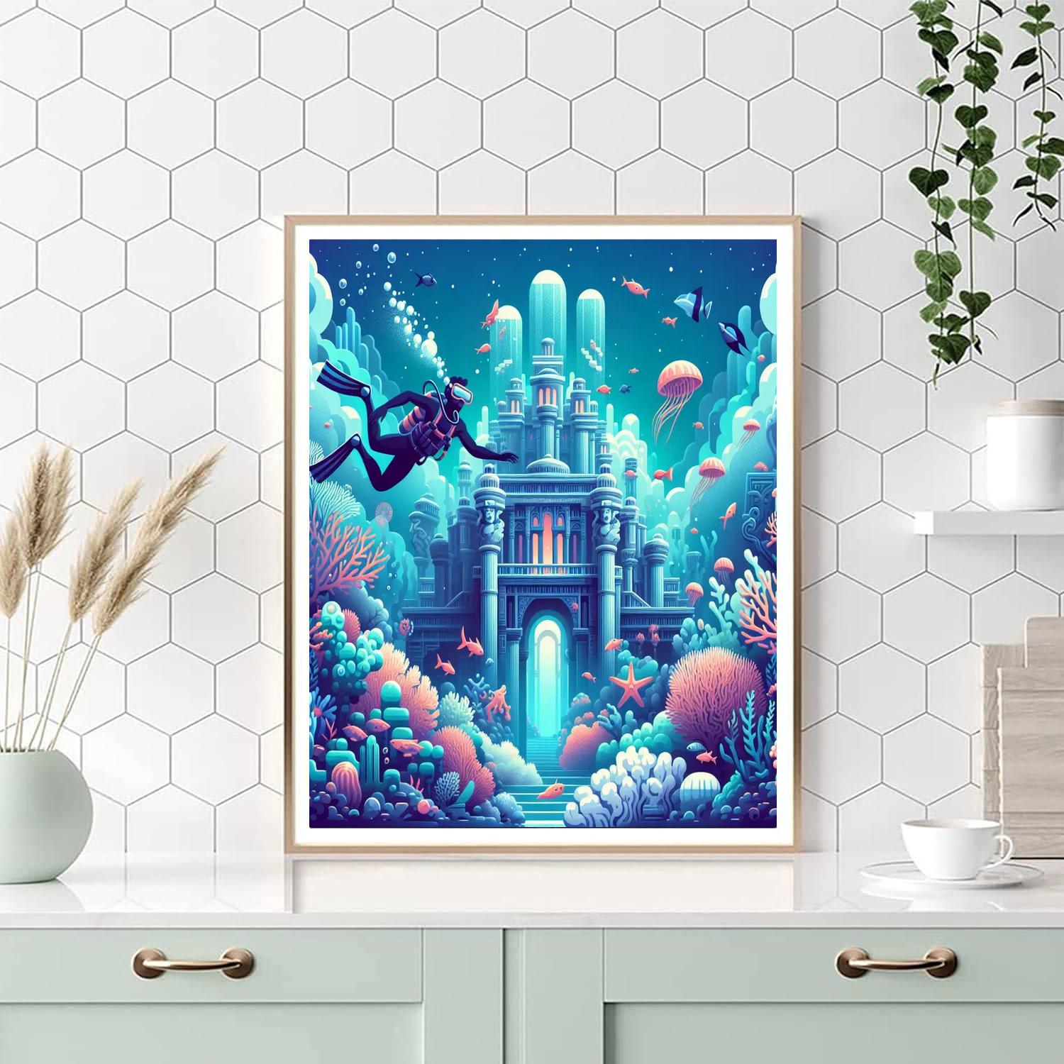 Lost City Of Atlantis Painting Number Kit