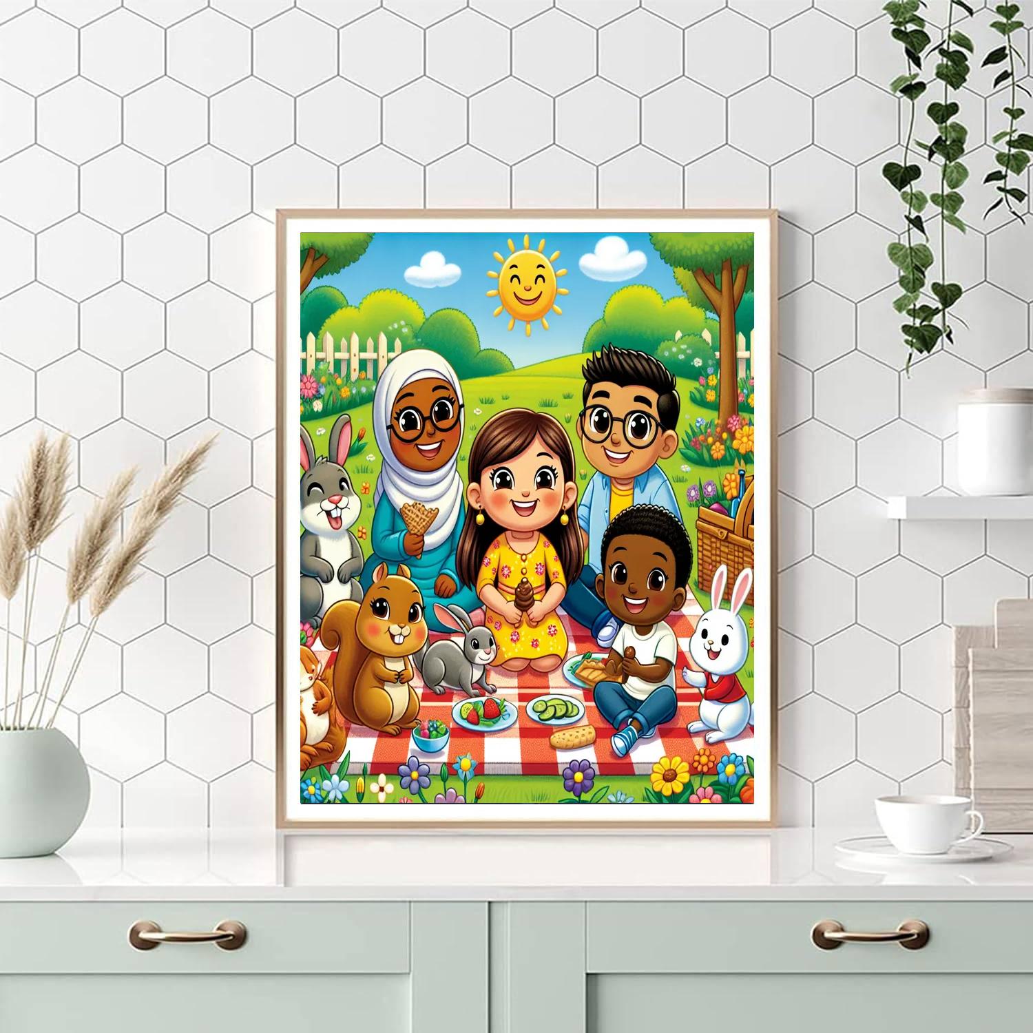 The Joyful Garden Picnic DIY Paint By Numbers