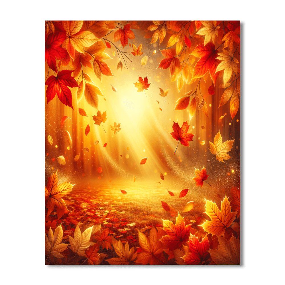 Glistening Autumn Leaves Paint By Numbers