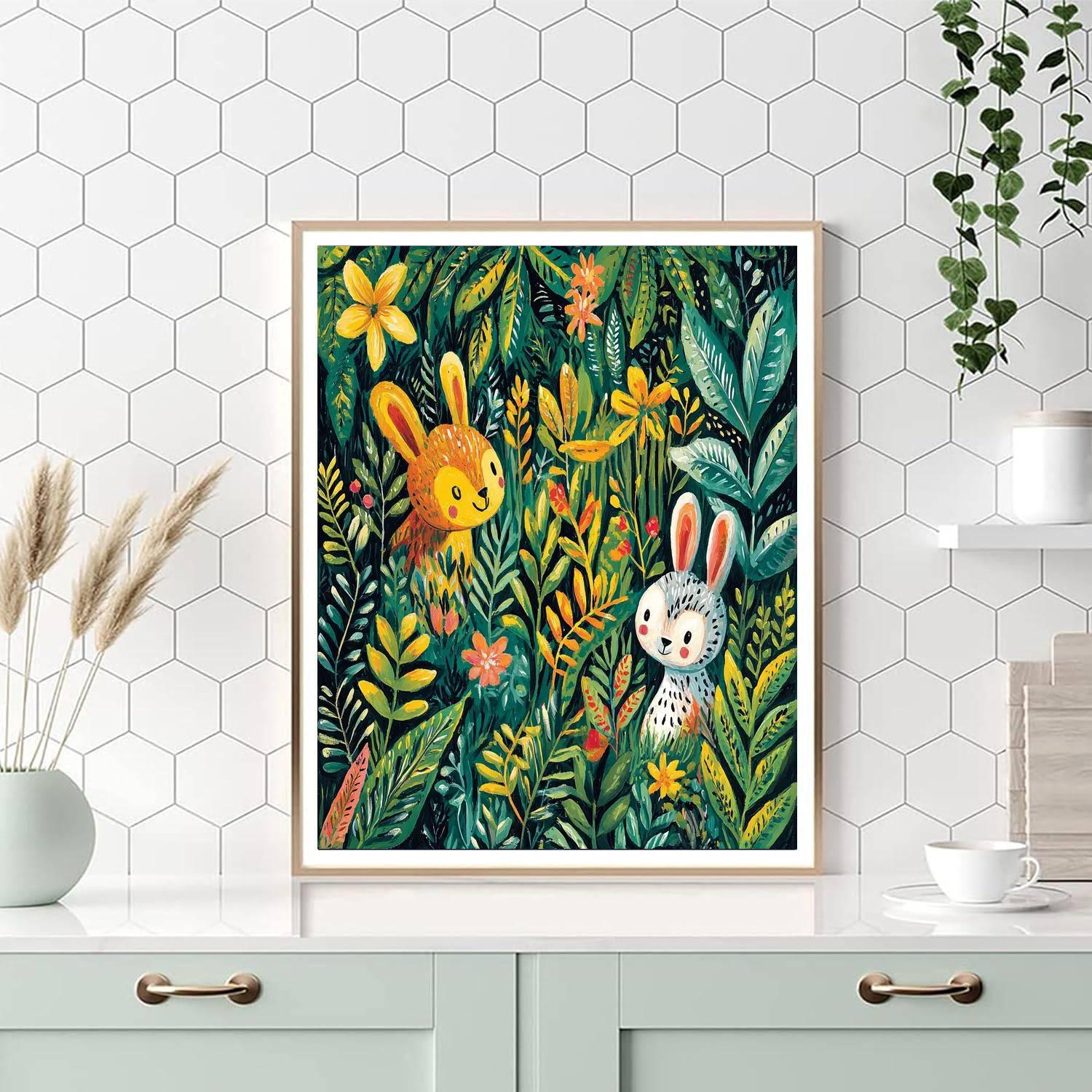 Henri Rousseau Inspired Nature's Whimsy  DIY Paint By Numbers