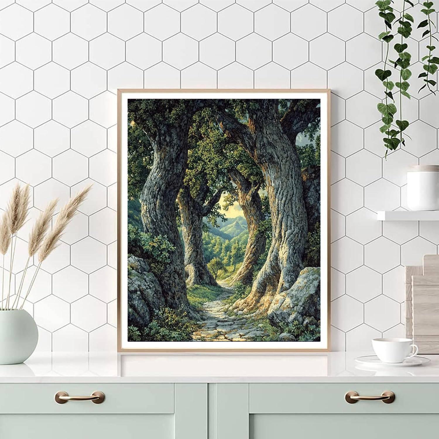 Michelangelo Inspired Mystic Forest Symphony  Painting By Numbers Kit