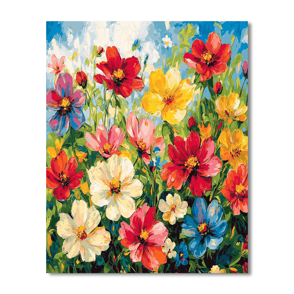 Claude Monet Inspired Whimsical Garden Of Colors Paint By Numbers Art