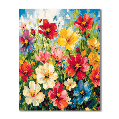 Claude Monet Inspired Whimsical Garden Of Colors Paint By Numbers Art