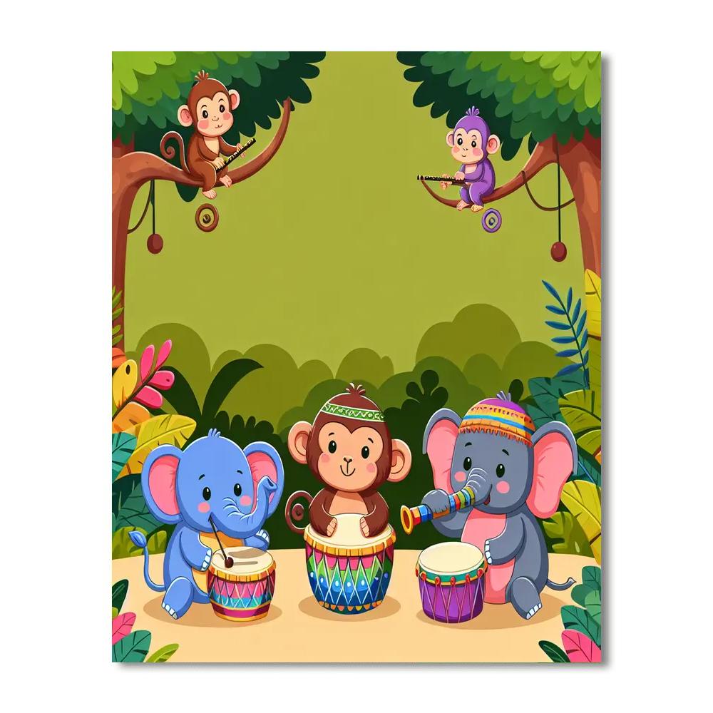 Jungle Rhythm Parade Painting Number Kit