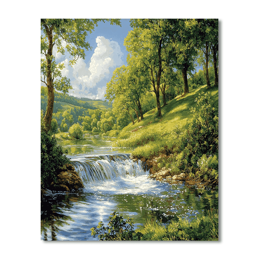 John Constable Inspired Enchanting Riverbank  Paint By Numbers Kits