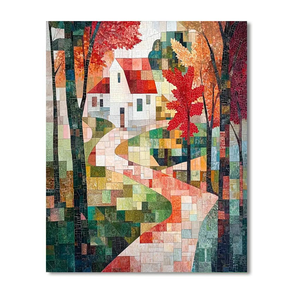Paul Cézanne Inspired Mosaic Dreams  Painting By Numbers Kit
