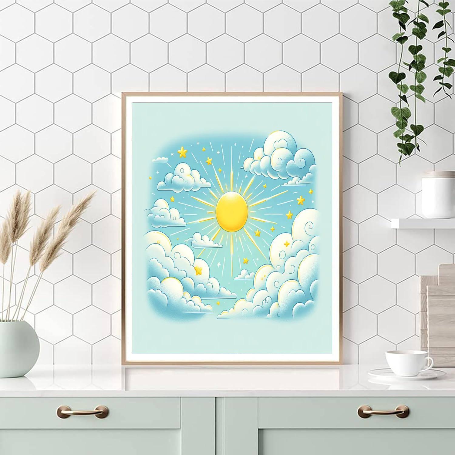 Whimsical Cloudy Day Paint By Number