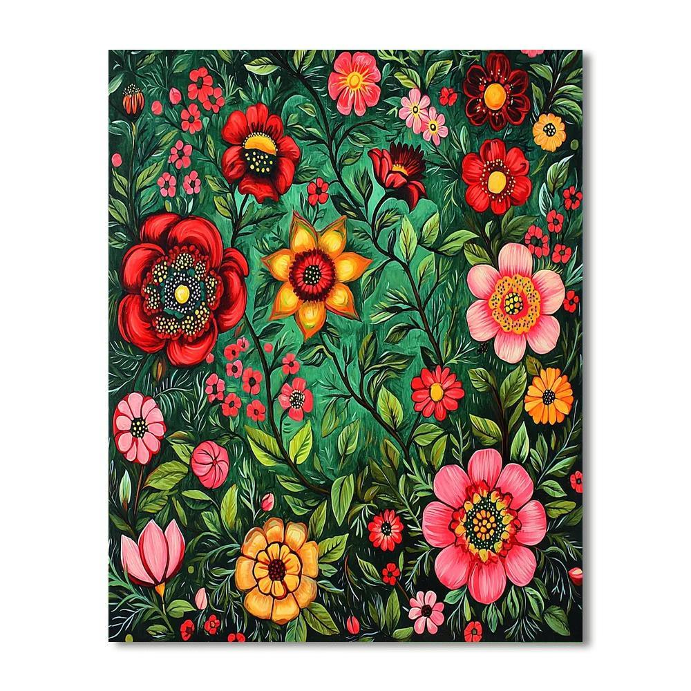 Frida Kahlo Inspired Ethereal Floral Fusion  Paint By Numbers Kits