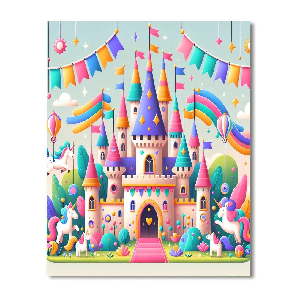Magical Castle Festivities Paint By Numbers Art