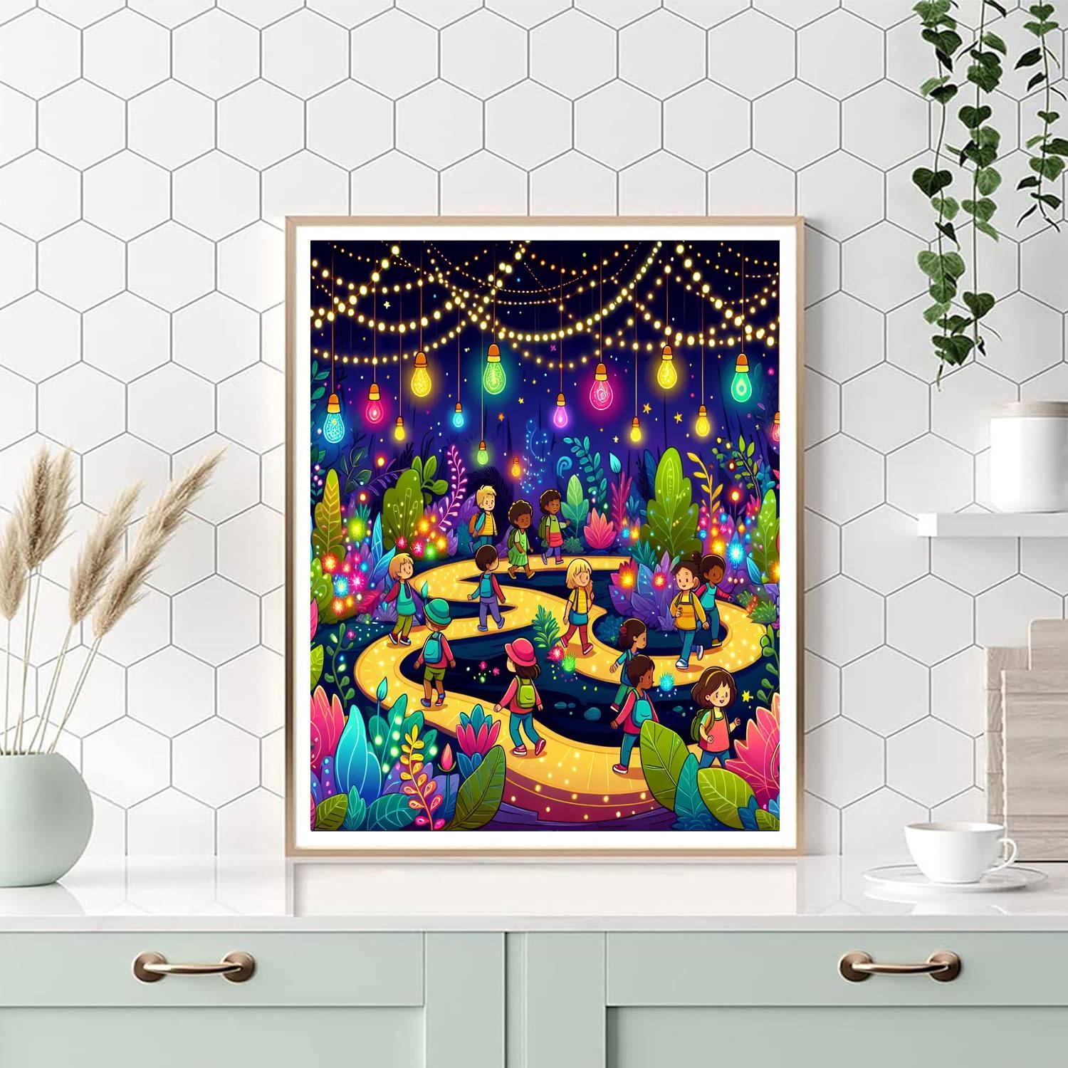 Magical Garden Of Lights Painting By Numbers Kit