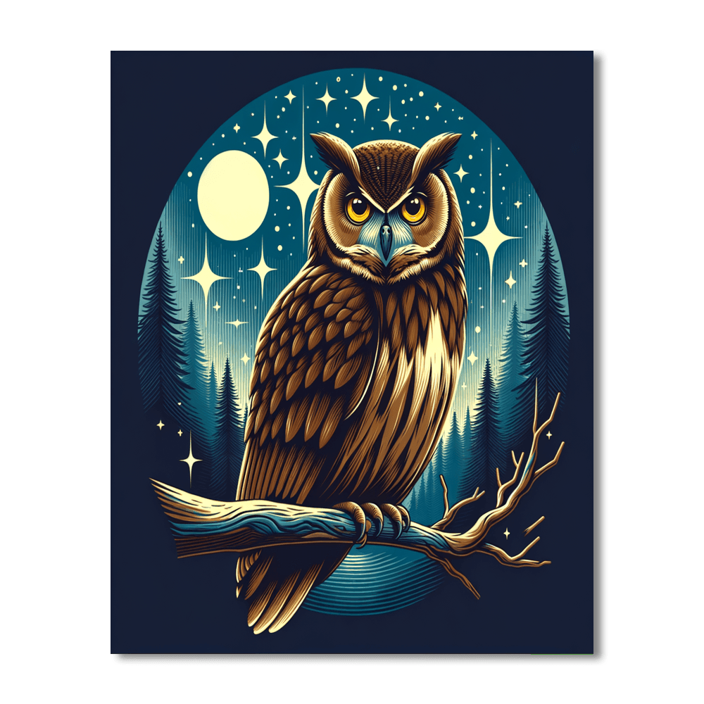 Owl Wisdom Paint By Numbers Art
