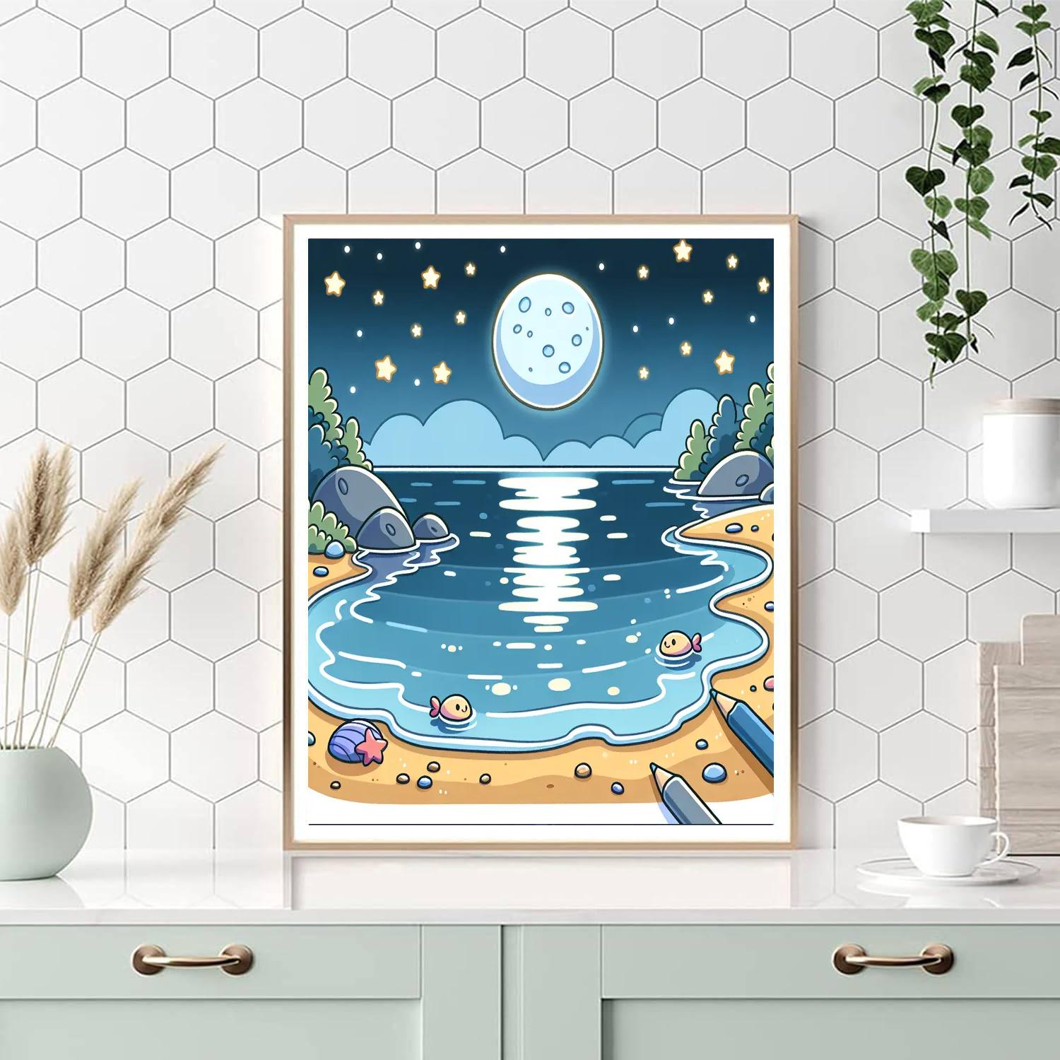 Seaside Starlight Spectacle Paint By Numbers Art