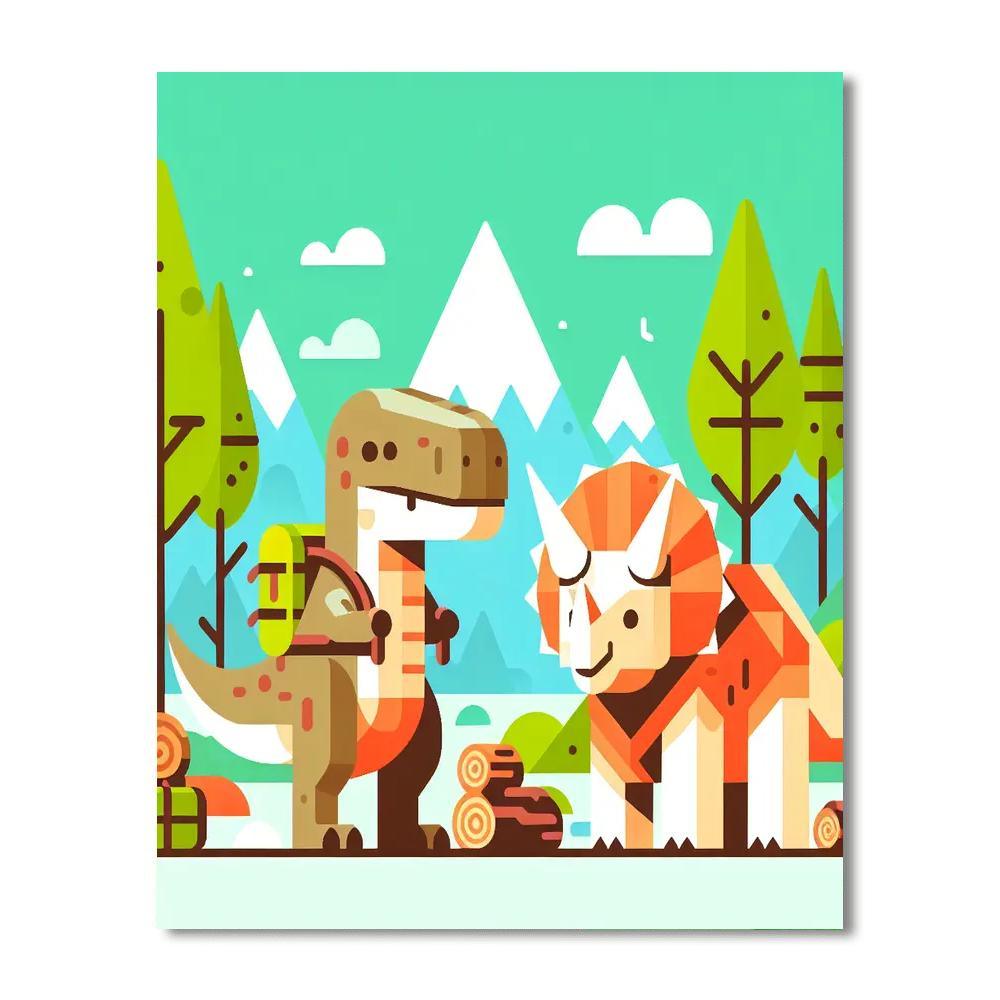 Jurassic Explorer Paint By Number