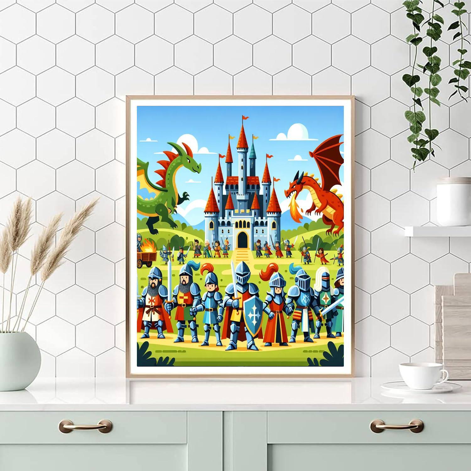 Mystical Castle Siege Numbered Painting Kits