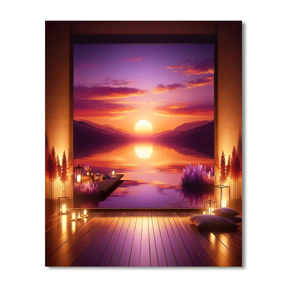 Dreamy Sunset Reflections Paint By Numbers Kits