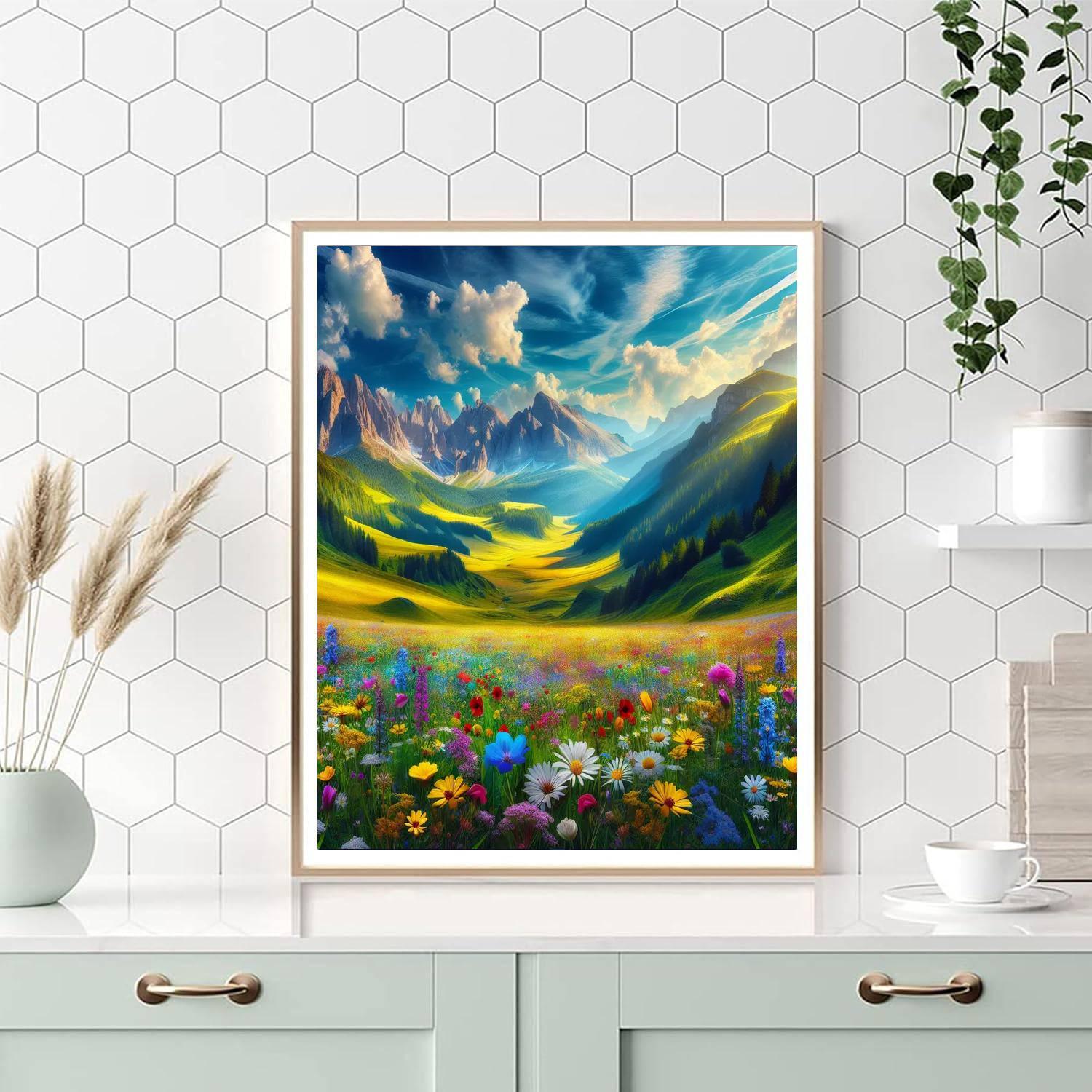 Alpine Meadow Splendor DIY Paint By Numbers