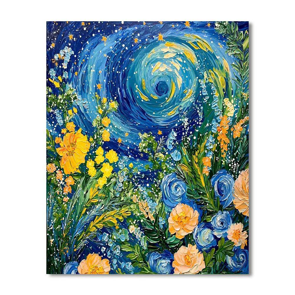 Vincent Van Gogh Inspired Starry Garden Escape  Paint By Number