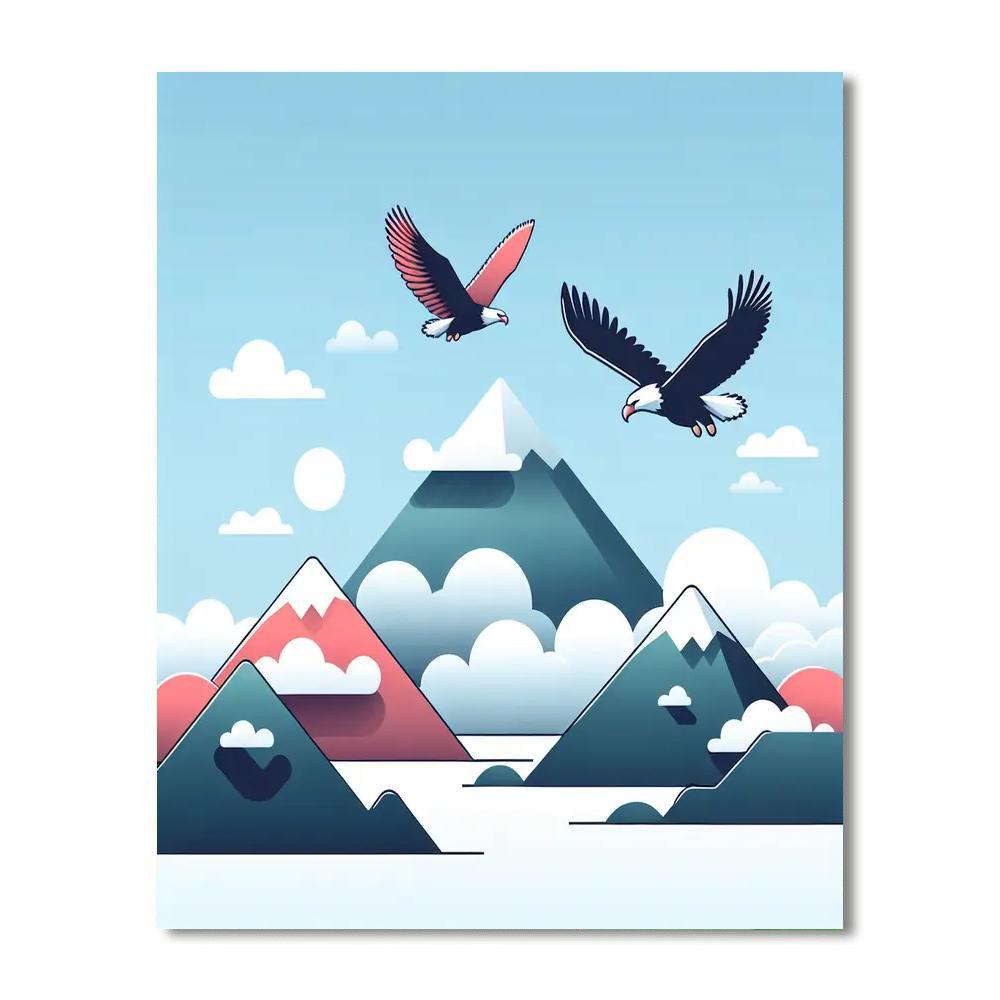 Fantastic Flight Of Eagles Numbered Painting Kits