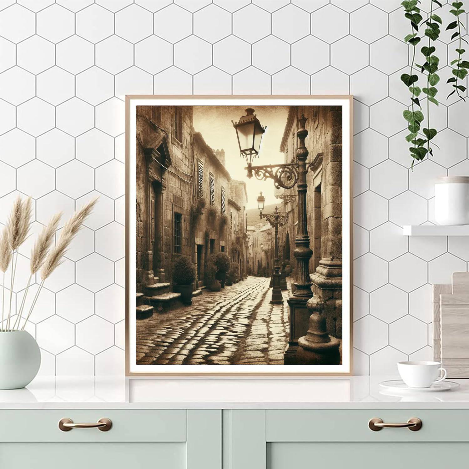 Vintage Street Numbered Painting Kits