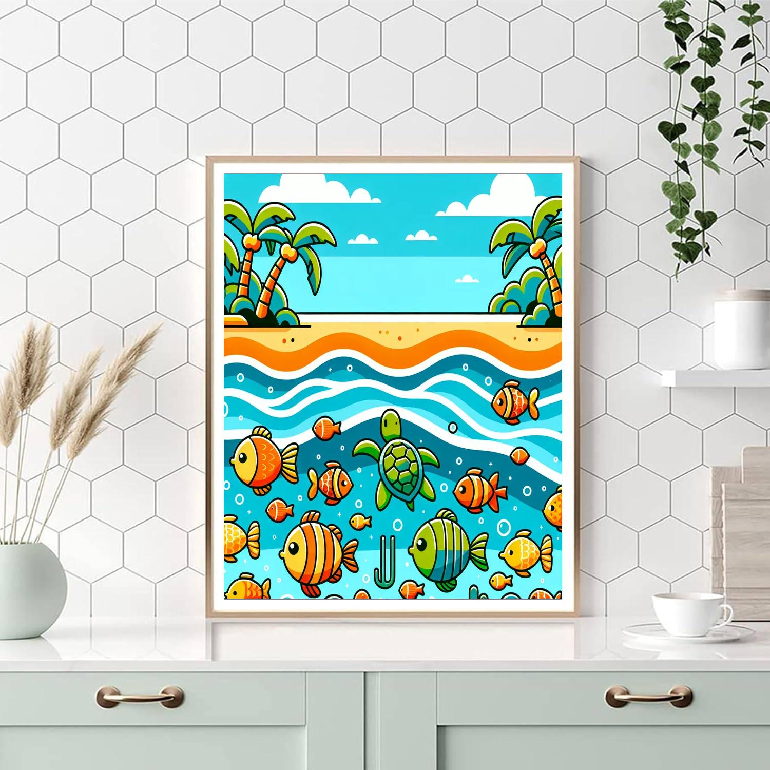 Tropical Ocean Escape Paint By Numbers