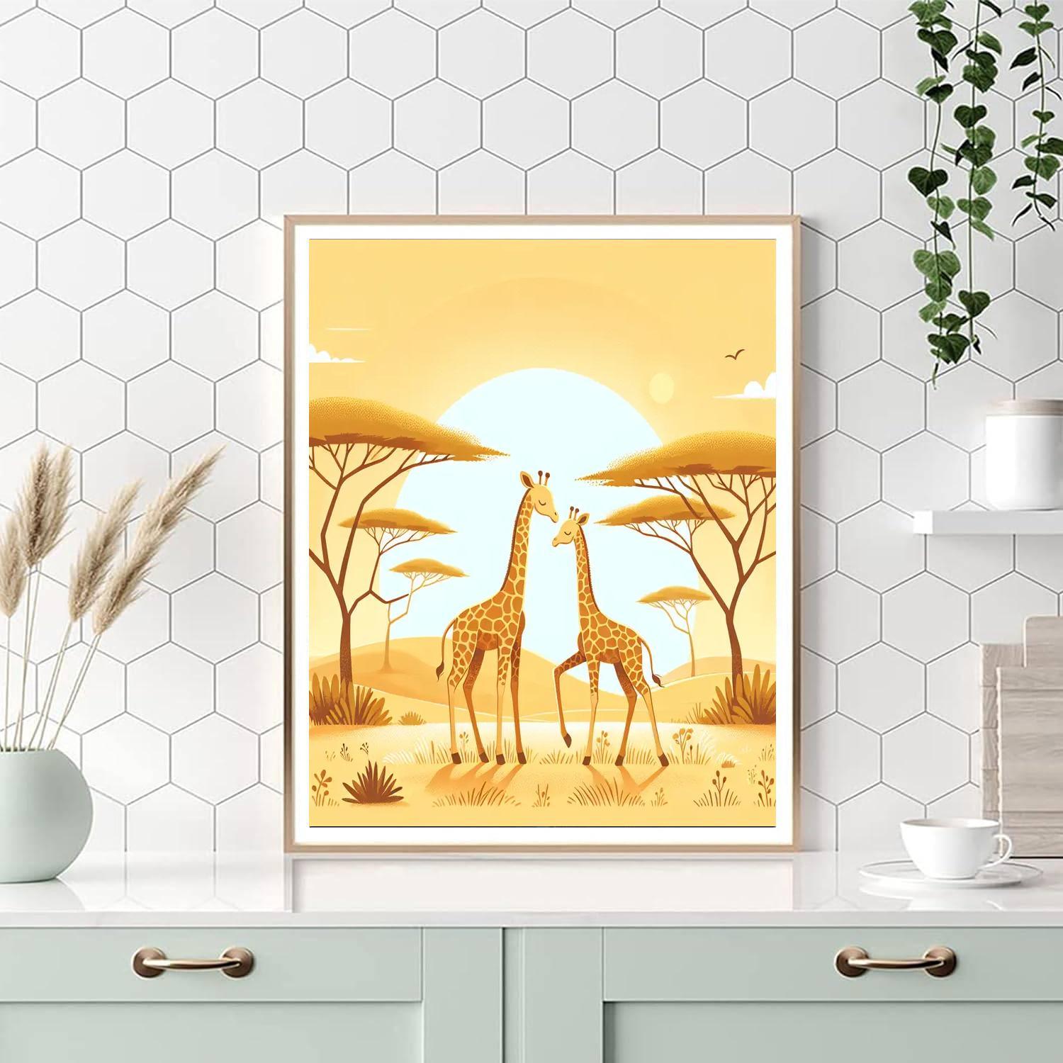 Gentle Giant Giraffe Gathering Paint By Number