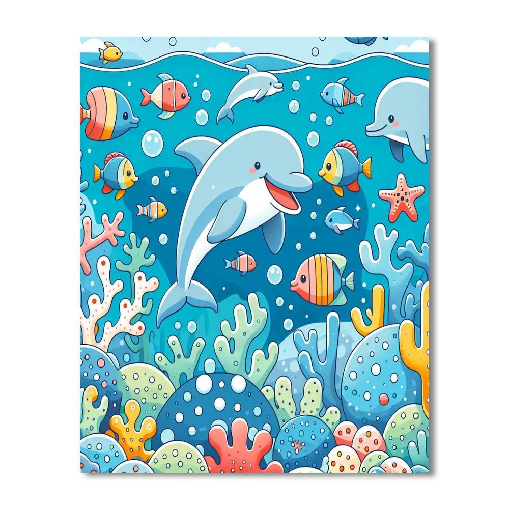Happy Underwater Adventure DIY Paint By Numbers