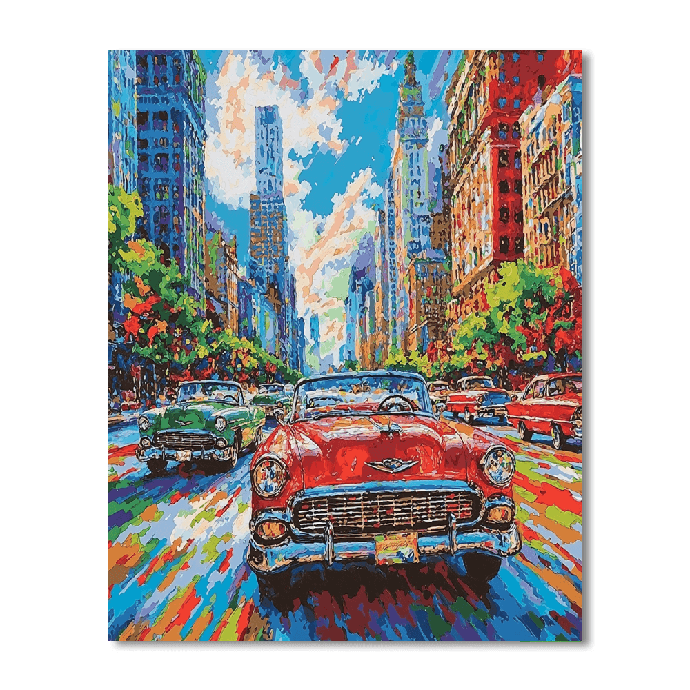 Edward Hopper Inspired Vintage Automobiles Paint By Numbers Kits