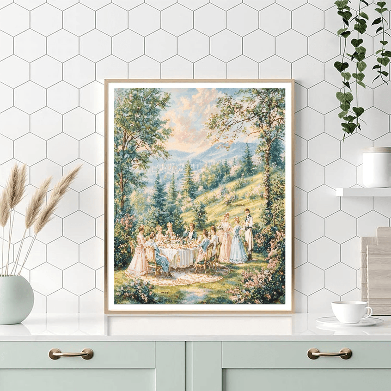 Fragonard Inspired Rococo Garden Party - DIY Painting By Numbers Kit