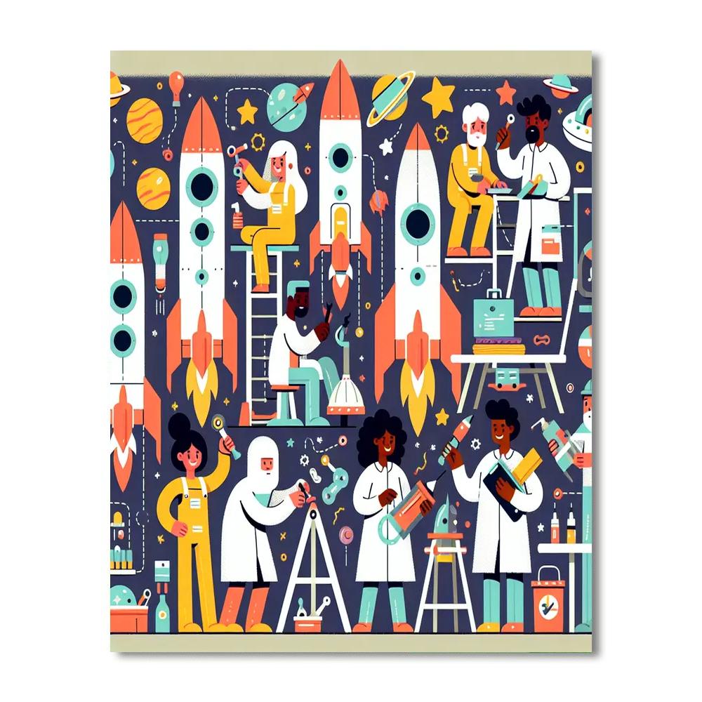 Rocket Builders Paint By Number