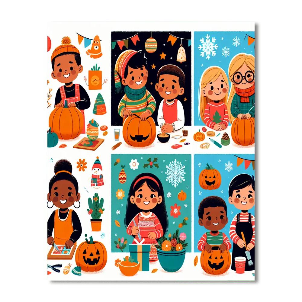 Festive Seasons Celebration Paint By Numbers