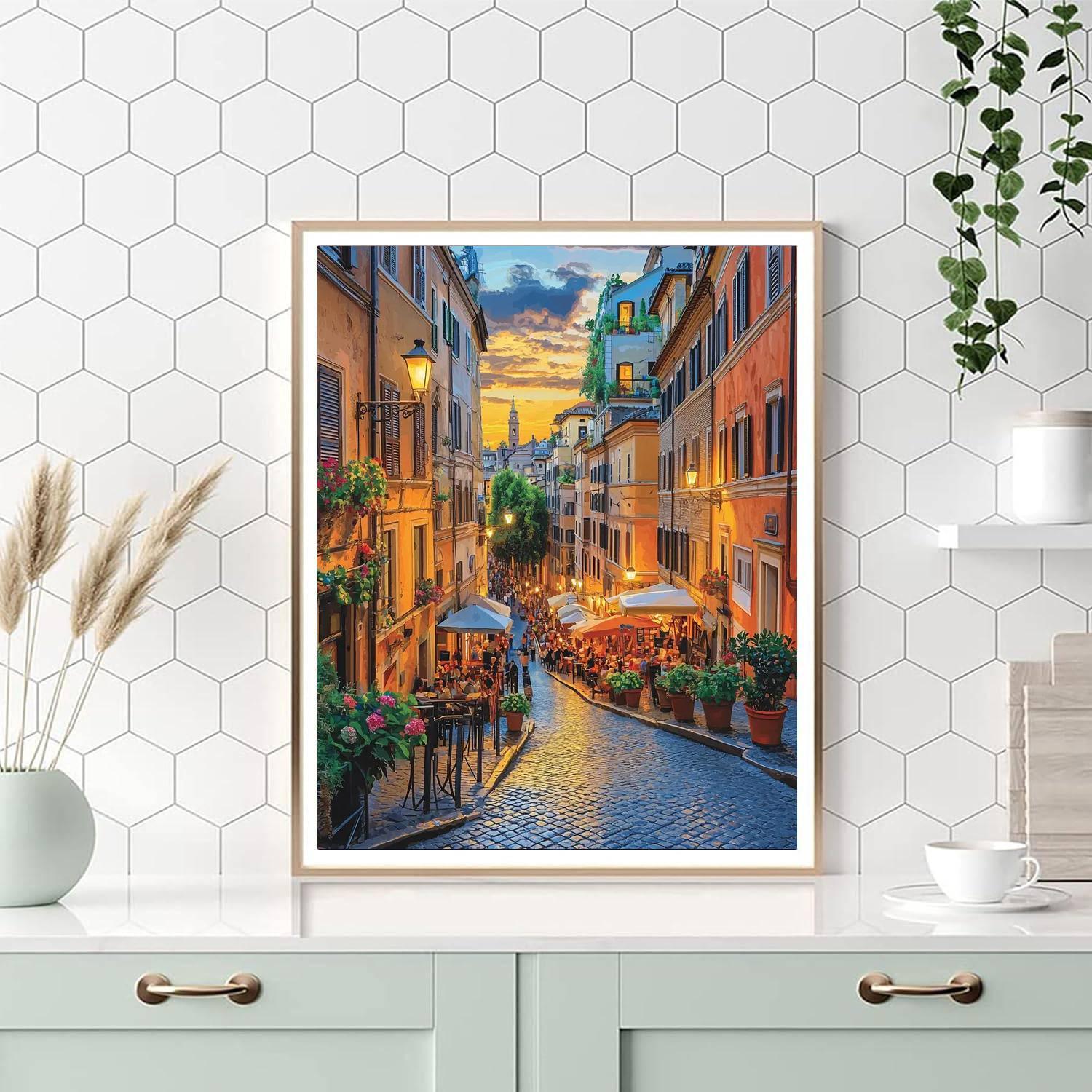The Eternal City: Rome's Trastevere Painting Number Kit
