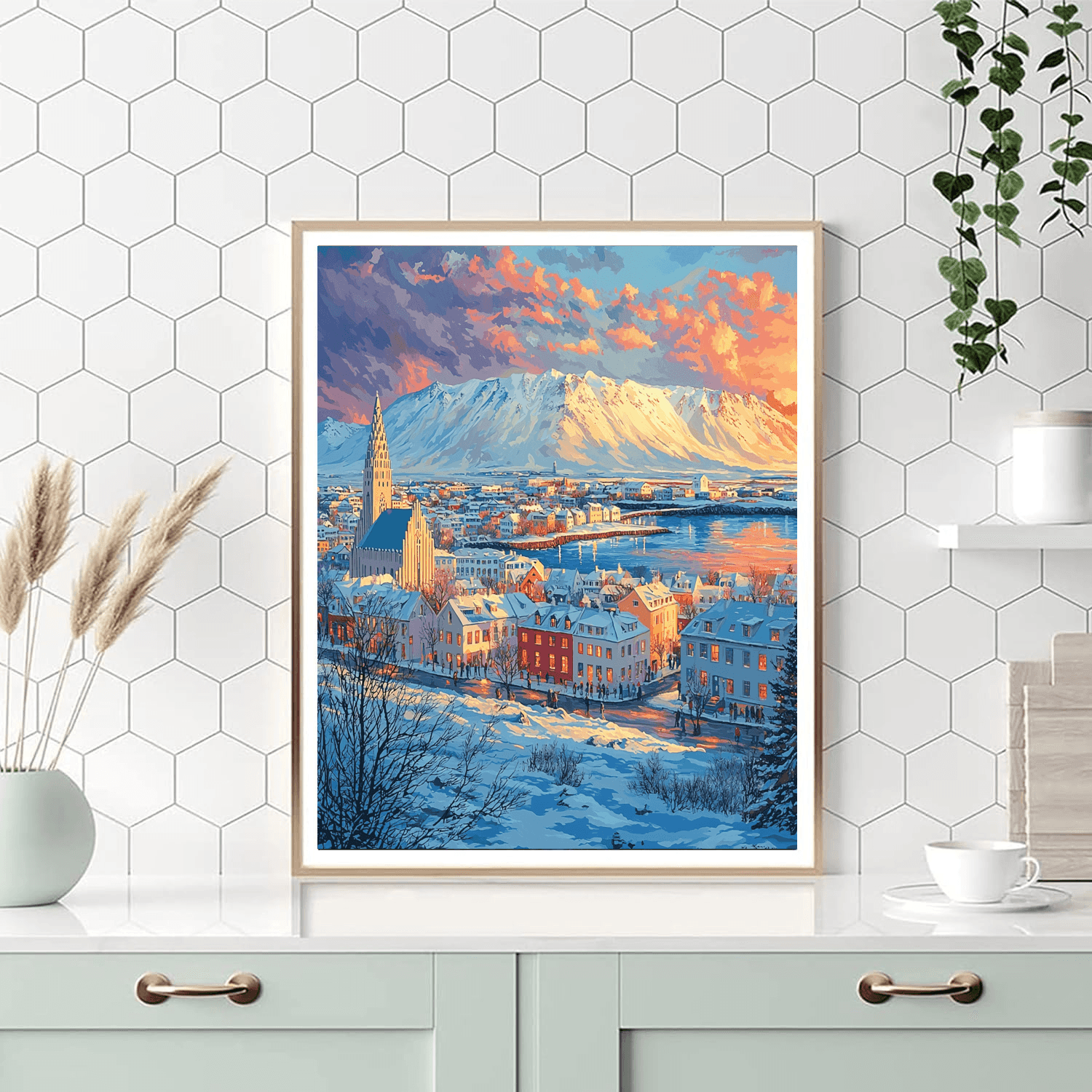 Reykjavik City Numbered Painting Kits