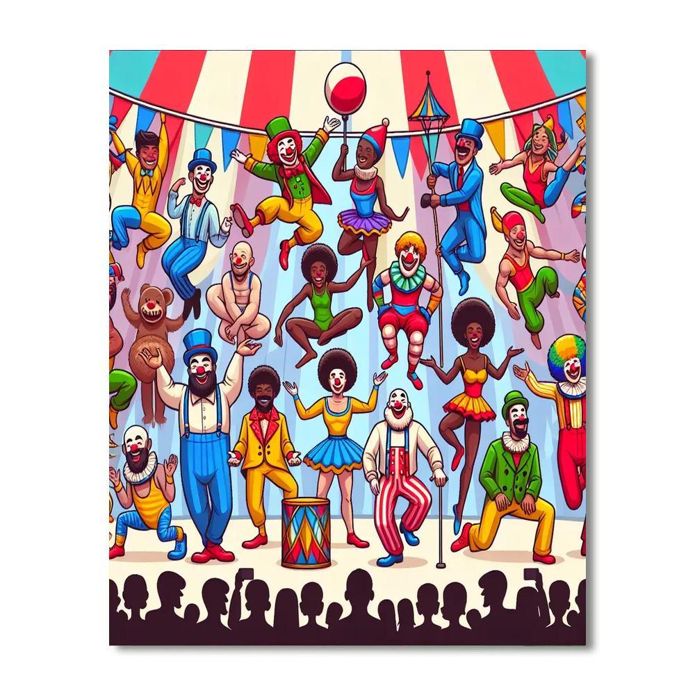 Circus Funfair Spectacle Painting By Numbers Kit