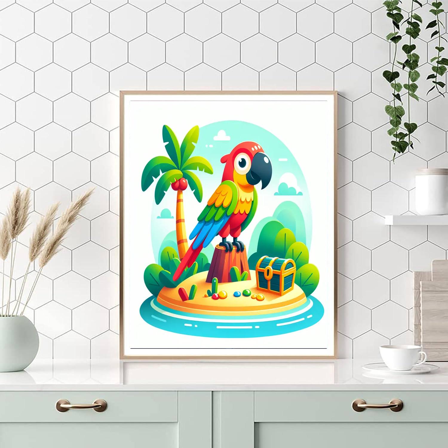 Parrot's Treasure Island Numbered Painting Kits