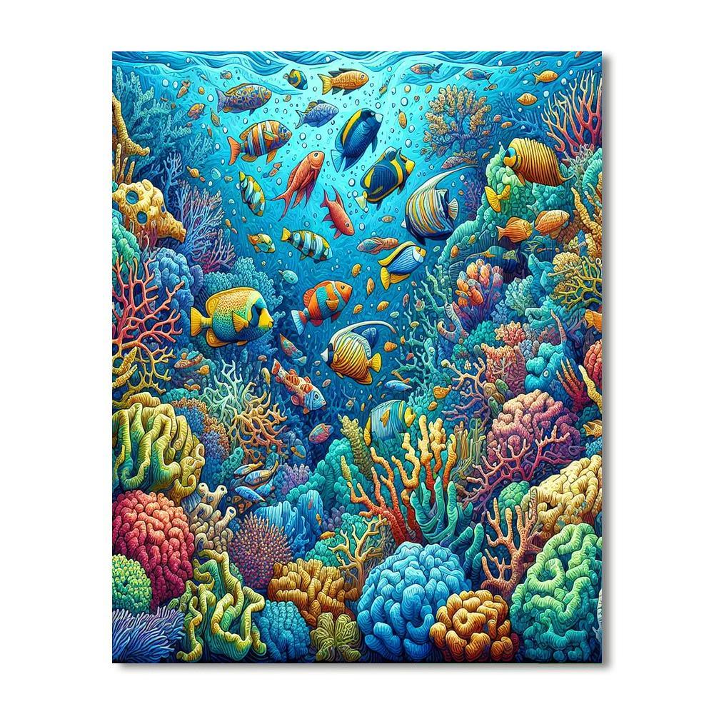 Tropical Reef Wonders DIY Paint By Numbers