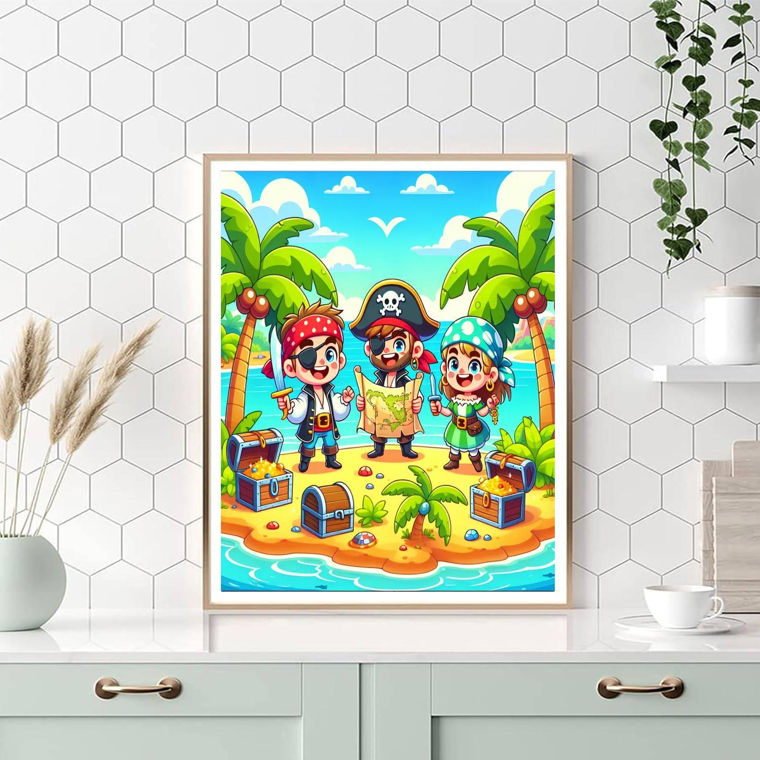 Pirate Adventure Awaits Number Painting