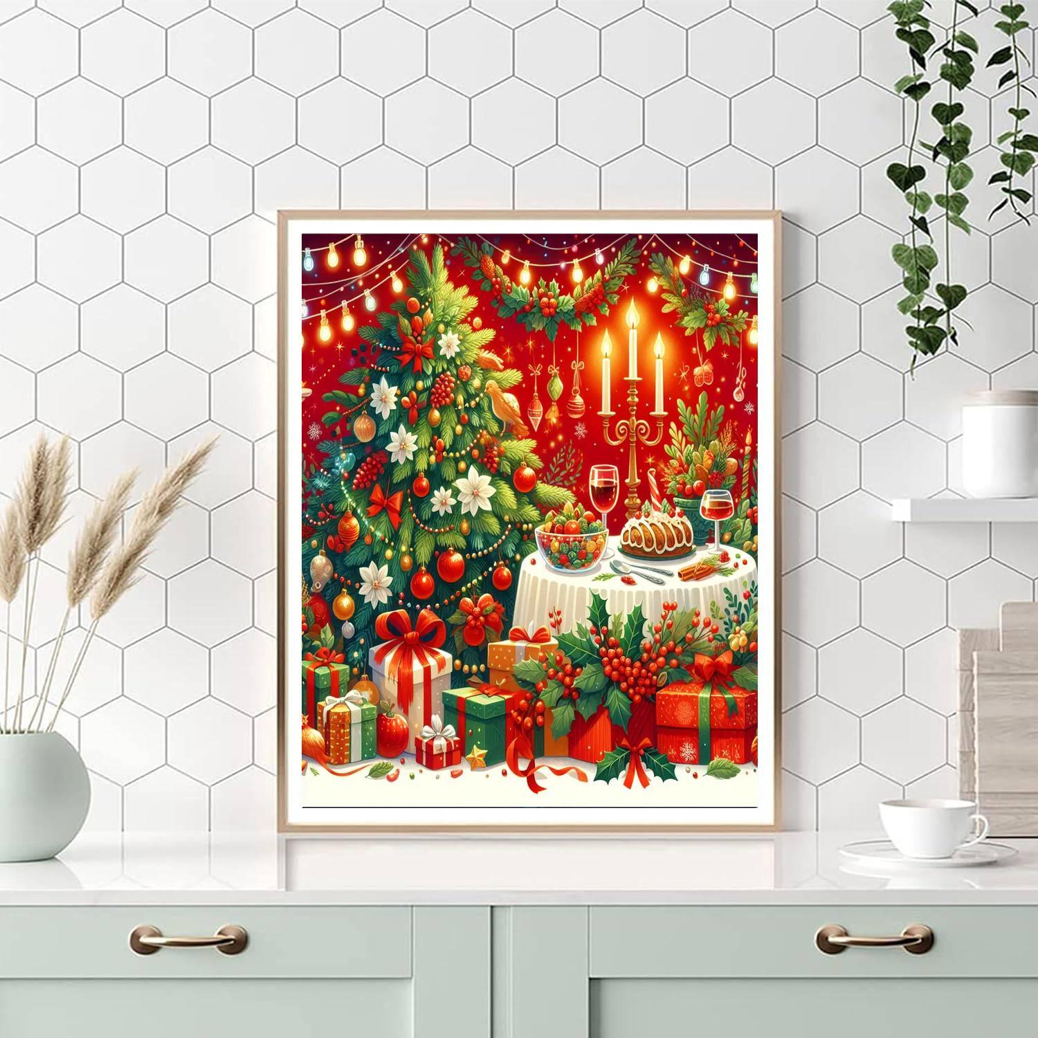 Santa's Holiday Cheer Painting Number Kit
