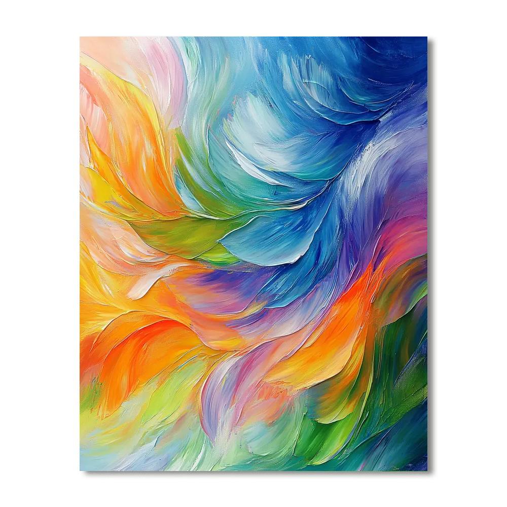 Michelangelo Inspired Vibrant Elemental Dance  Paint By Numbers