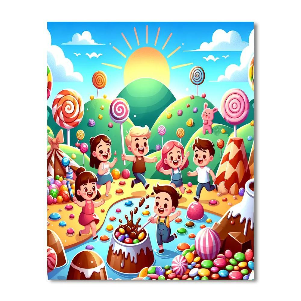Charming Candyland Paint By Numbers Art